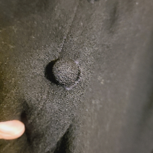 Eileen Fisher | Women's 100% Wool Black Cardigan Sweater (Size Large) - Picture 8 of 13